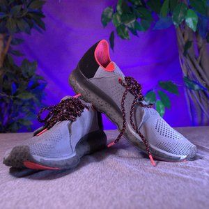 Men's "Under Armour" Mesh Running Shoes. Pink/Black/Grey. Size: 10.